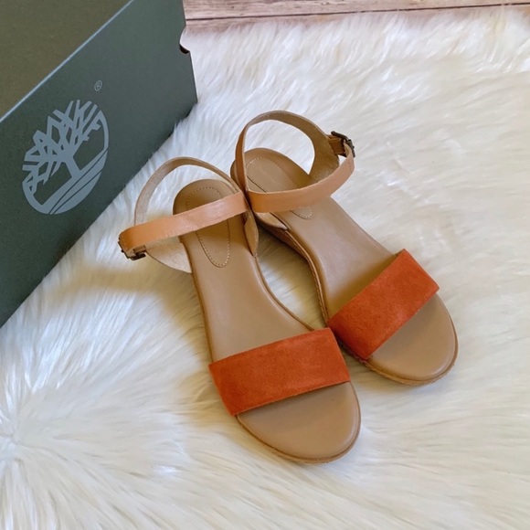 Timberland Whittier Leather Cork Wedge Sandals - Picture 4 of 6